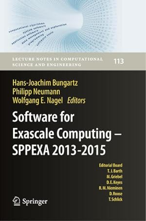 Bild des Verkufers fr Software for Exascale Computing - SPPEXA 2013-2015 zum Verkauf von AHA-BUCH GmbH