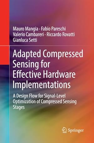 Bild des Verkufers fr Adapted Compressed Sensing for Effective Hardware Implementations : A Design Flow for Signal-Level Optimization of Compressed Sensing Stages zum Verkauf von AHA-BUCH GmbH