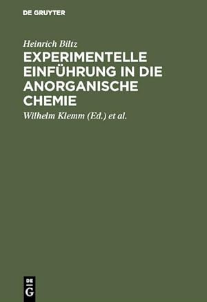 Bild des Verkufers fr Experimentelle Einfhrung in die anorganische Chemie zum Verkauf von AHA-BUCH GmbH