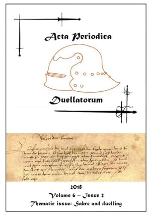 Bild des Verkufers fr Acta Periodica Duellatorum (vol. 6, issue 2) zum Verkauf von AHA-BUCH GmbH