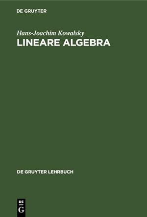 Bild des Verkufers fr Lineare Algebra zum Verkauf von AHA-BUCH GmbH