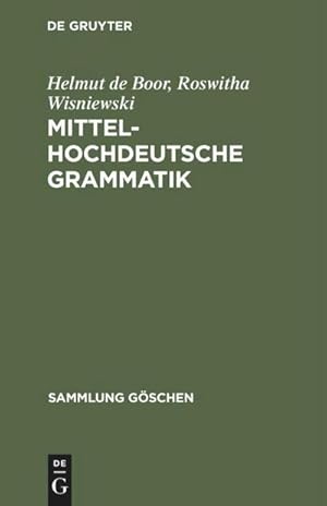 Bild des Verkufers fr Mittelhochdeutsche Grammatik zum Verkauf von AHA-BUCH GmbH