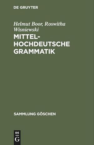 Bild des Verkufers fr Mittelhochdeutsche Grammatik zum Verkauf von AHA-BUCH GmbH