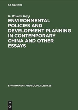 Bild des Verkufers fr Environmental Policies and Development Planning in Contemporary China and Other Essays zum Verkauf von AHA-BUCH GmbH