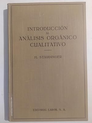 Seller image for INTRODUCCIN AL ANLISIS ORGNICO CUALITATIVO. for sale by LIBRERIA CLIO