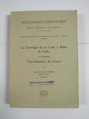 Seller image for La Geologa de la Costa y Baha de Cdiz el poema Ora Maritima, de Avieno for sale by Libros Ambig