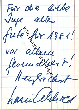 Original Autogramm Karin Eckhold (1938-2018) /// Autograph signiert signed signee