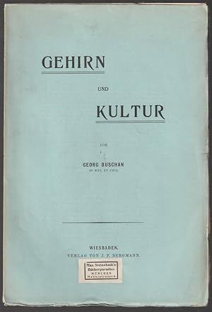 Bild des Verkufers fr Gehirn und Kultur. zum Verkauf von Antiquariat Dennis R. Plummer