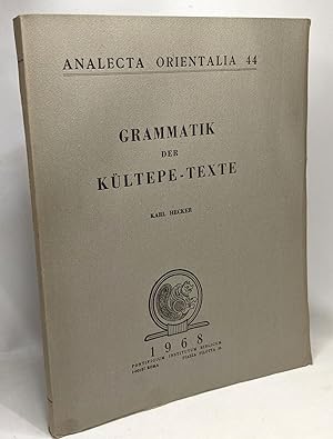 Seller image for Grammatik der kltepe - Texte for sale by crealivres