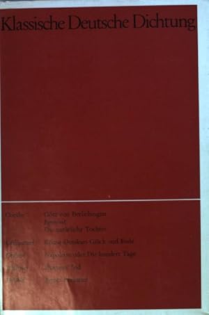 Imagen del vendedor de Klassische Deutsche Dichtung: BAND 14: Geschichtsdramen II: Goethe/ Grillparzer/ Grabbe/ Bchner/ Hebbel. a la venta por books4less (Versandantiquariat Petra Gros GmbH & Co. KG)