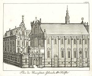 Universität ('Plan des Universitaets-Gebaeudes IIte Haelfte').