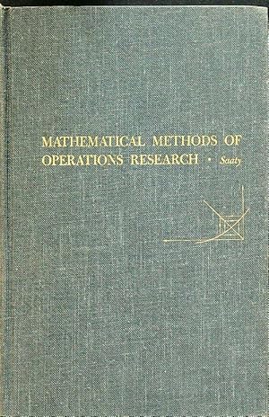 Bild des Verkufers fr Mathematical methods of operations research zum Verkauf von Librodifaccia