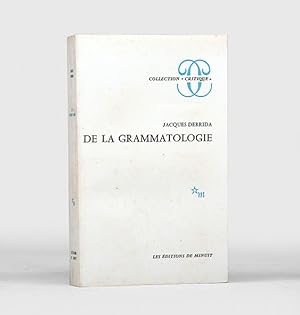 Seller image for De la grammatologie. for sale by Peter Harrington.  ABA/ ILAB.