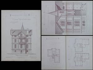 L'ARCHITECTURE POUR TOUS n°115 1886 - ROYAN, VILLA GEORGES - GRAVURES ARCHITECTURE - AUGUSTE RATEAU