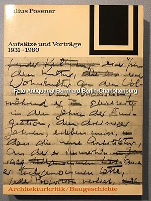 Bild des Verkufers fr Aufstze und Vortrge 1931-1980 (Bauwelt-Fundamente 54/55) zum Verkauf von Antiquariat Bernhard