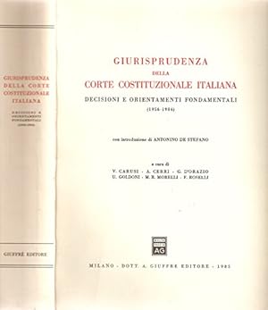 Bild des Verkufers fr Giurisprudenza della Corte costituzionale italiana. Decisioni e orientamenti fondamentali (1956-1984) zum Verkauf von MULTI BOOK