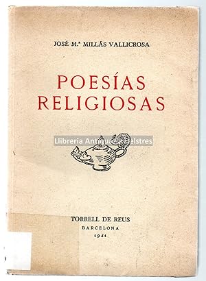 Bild des Verkufers fr Poesas religiosas. zum Verkauf von Llibreria Antiquria Delstres