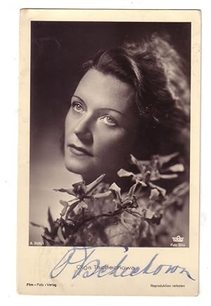 OLGA TSCHECHOWA (1897 - 1980). Deutsche Schauspielerin russisch-deutscher Herkunft. FOTO-KARTE SI...