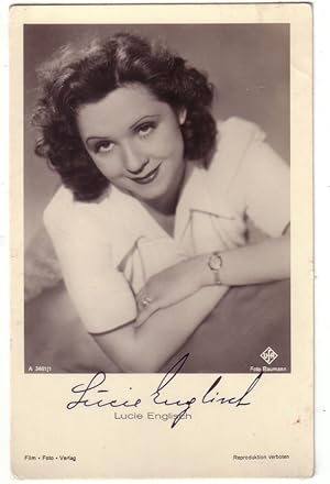 LUCIE ENGLISCH (1902 - 1965). Österreichische Schauspielerin. FOTO-KARTE SIGNIERT. UfA. Foto: Bau...