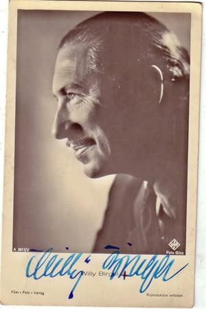 WILLY BIRGEL (1891 - 19793. Deutscher Schauspieler. FOTO-KARTE SIGNIERT. UfA. Foto: Binz.