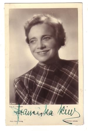 FRANZISKA KINZ (1897 - 1980). Österreichische Schauspielerin. FOTO-KARTE SIGNIERT. Foto: K. L. Ha...