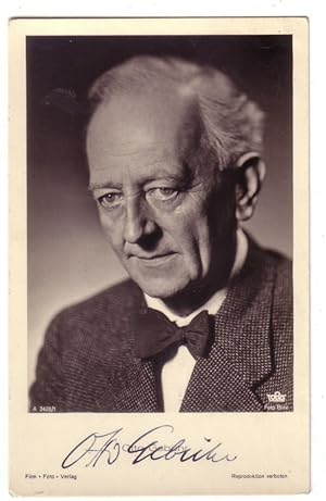 OTTO GEBÜHR (1877 - 1954). Deutscher Schauspieler. FOTO-KARTE SIGNIERT. TOBIS. Foto: Binz.