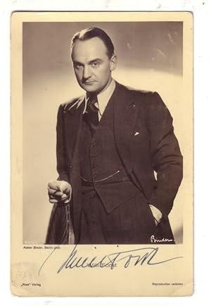 WILLI FORST (1903 - 1980). Osterreichischer Schauspieler und Regisseur. FOTO-KARTE SIGNIERT. Foto...