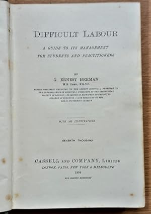 DIFFICULT LABOUR A Guide to its Management for Students and Praxctitioners