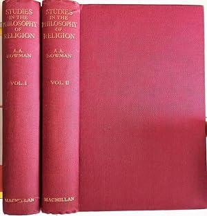 Seller image for Studies in the Philosophy of Religion. Edited with a memorial introduction by Norman Kemp Smith. [2 volumes]. for sale by Jeff Weber Rare Books