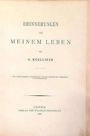 Seller image for Erinnerungen aus Meinem Leben. for sale by Jeff Weber Rare Books