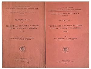 Bild des Verkufers fr On the Origin and Prevalence of Typhoid Fever in the District of Columbia (1907) [+ (1908)]. [2 volumes]. zum Verkauf von Jeff Weber Rare Books