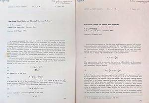 Seller image for [2 offprints, signed, including:] Pion-Muon Model and Linear Mass Relations. for sale by Jeff Weber Rare Books