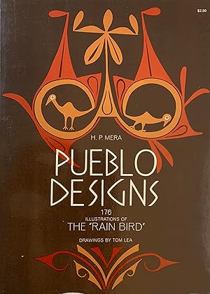 Seller image for Pueblo Designs. 176 illustrations of the "Rain Bird". Drawings by Tom Lea. for sale by Jeff Weber Rare Books