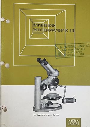 Bild des Verkufers fr Stereo Microscope II; the instrument and its use. zum Verkauf von Jeff Weber Rare Books