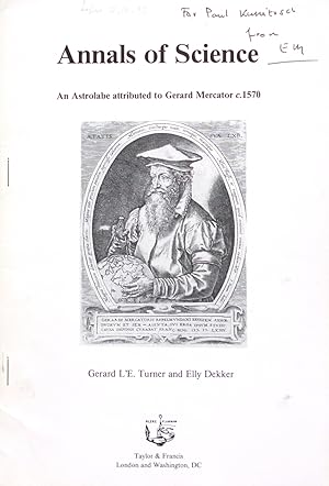 Image du vendeur pour An Astrolabe attributed to Gerard Mercator, c. 1570. (offprint) mis en vente par Archiv Fuenfgiebelhaus