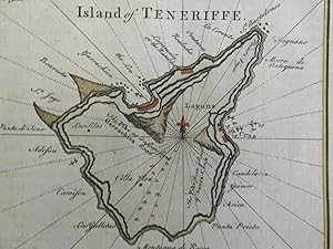 Tenerife Spanish Island Macaronesia Atlantic Islands Santa Cruz 1753 map