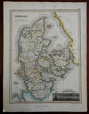 Kingdom of Denmark Fyn Jutland Sjaelland Copenhagen 1830 Wyld decorative map