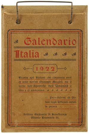 CALENDARIO ITALIA 1922.: