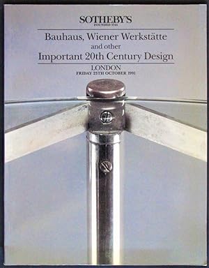 Bauhaus, Wiener Werkstatte and other Important 20th Century Design