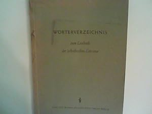 Seller image for Wrterverzeichnis zum Lesebuch der tschechischen Literatur. for sale by ANTIQUARIAT FRDEBUCH Inh.Michael Simon