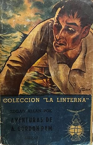 Aventuras de A. Gordon Pym : novela de la Antártida. Portada de Caro Giménez