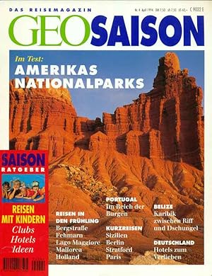 Imagen del vendedor de GEO Saison. Das Reisemagazin. Heft Nr. 4 April 1994. a la venta por Online-Buchversand  Die Eule