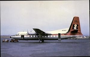 Ansichtskarte / Postkarte Amerikanisches Passagierflugzeug, Bonanza Air LInes, Fokker F-27A, N754L