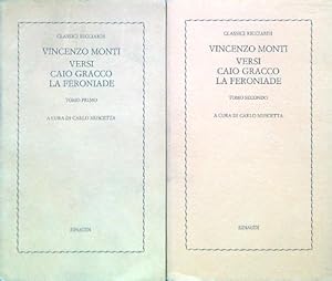 Bild des Verkufers fr Versi Caio Gracco La Feroniade. 2 Volumi zum Verkauf von Librodifaccia