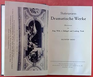 Seller image for Shakespeares Dramtische Werke. Sechster Band. for sale by biblion2