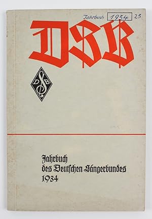 Jahrbuch des Deutschen Sängerbundes 1934. 9. Jahrgang