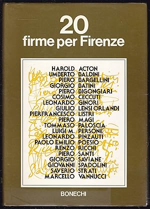 Bild des Verkufers fr 20 firme per Firenze zum Verkauf von Graphem. Kunst- und Buchantiquariat