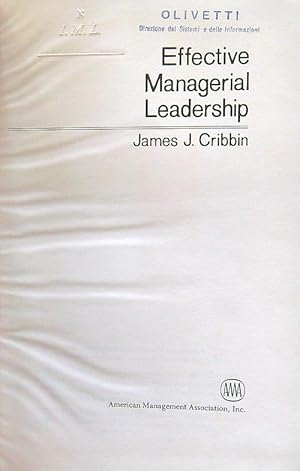 Seller image for Effective managerial leadership for sale by Librodifaccia