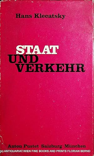 Bild des Verkufers fr Staat und Verkehr. (=Salzburger Universittsschriften : Dike ; 7) zum Verkauf von ANTIQUARIAT.WIEN Fine Books & Prints