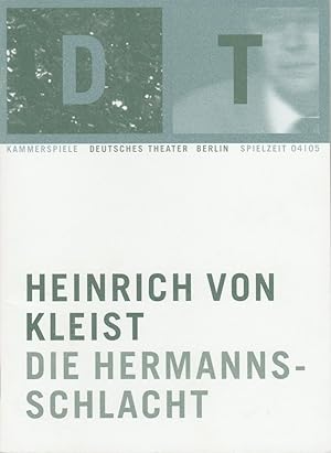 Bild des Verkufers fr Programmheft Heinrich von Kleist DIE HERMANNSSCHLACHT Premiere 29. September 2004 Kammerspiele Spielzeit 2004 / 2005 Nr. 2 zum Verkauf von Programmhefte24 Schauspiel und Musiktheater der letzten 150 Jahre